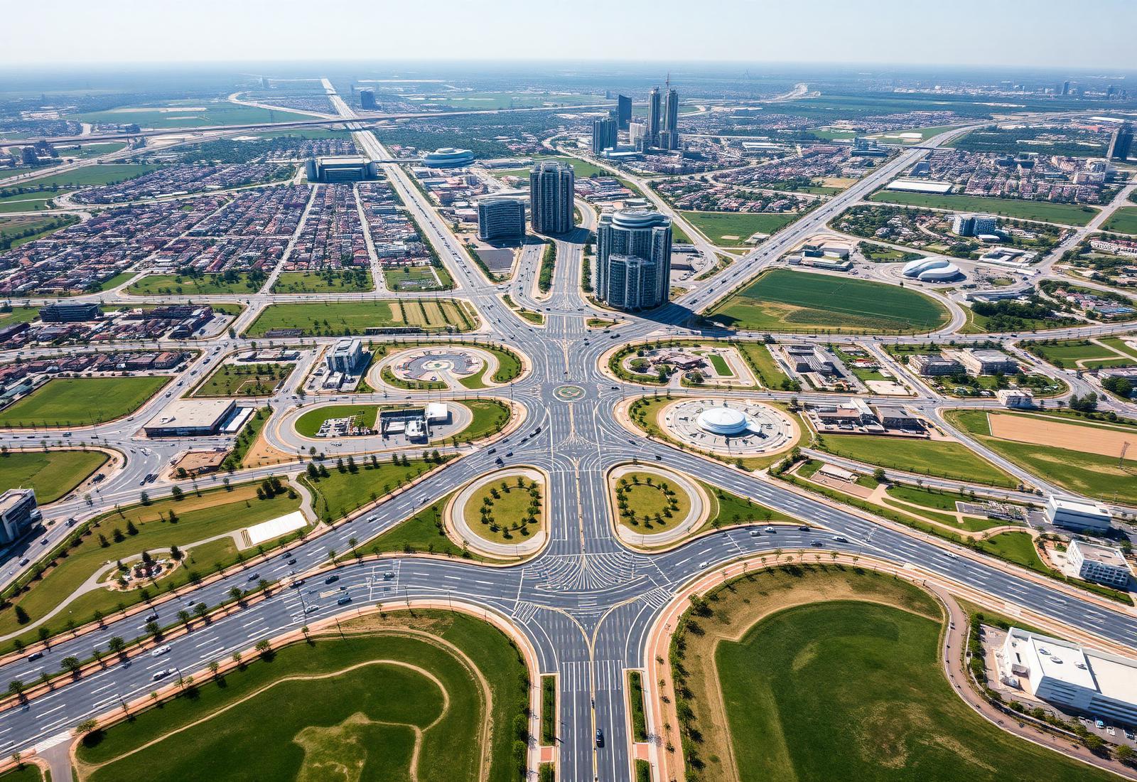 Dholera master plan aerial view
